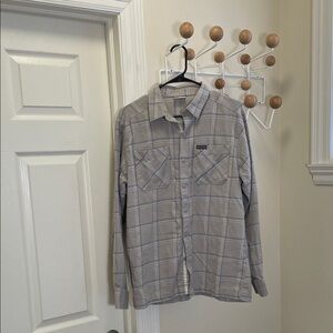 Columbia - Snap Button Outdoor Button Down Long Sleeve Shirt - Light Tan S